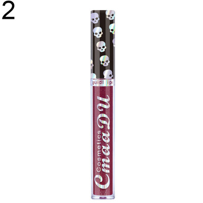 

CmaaDu Skull Glitter Waterproof Long Lasting Matte Lipstick Nude Lip Makeup