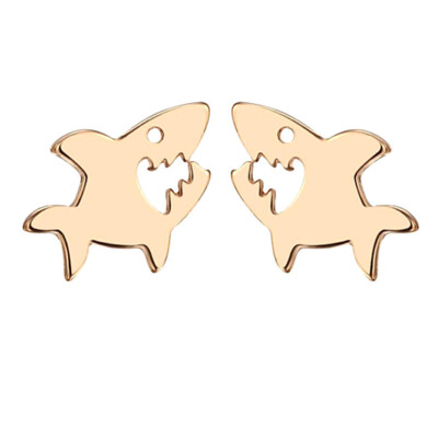 

Cute Shark Animal Goldfish Ocean Piercing Stud Earring Christmas Party Gift Jewelry Girls Women Men Charm