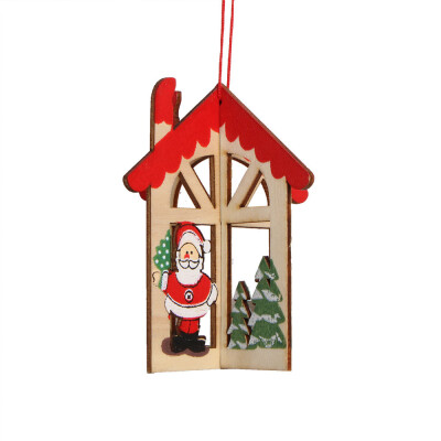 

Toponeto 1PC New Christmas Tree Ornaments Hanging Xmas Tree Party Decor 3D Wooden Pendant