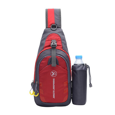 

Sling Bag Chest Shoulder Backpack Crossbody Bags With Bottle Holder For iPad Tablet Outdoor Camping Hiking