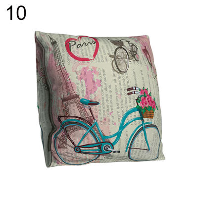 

Bicycle Flower Double-sided Print Pillow Case Cushion Cover Sofa Bed Car Decor