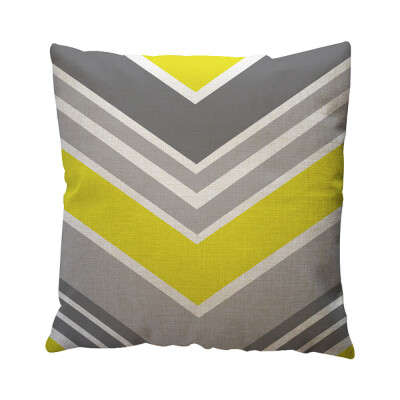 

JPGIF Yellow Geometric Pattern Throw Pillow Case Cushion Cover Home Decor Cotton Linen