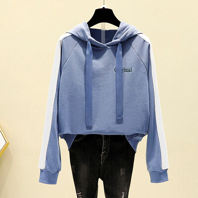 

Tailored Fashion Women Splicing Letter Printing Hoodie Top Sweatshirt Long Sleeve Blouse