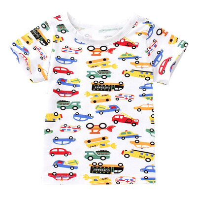 

Summer Kids Boys T-shirt Lovely Cartoon Print Short Sleeves Boys Girls Baby Cotton T-shirt Childrens Clothing