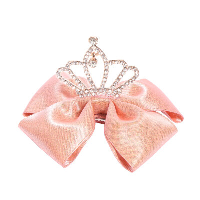 

3 Colors Princess Crown Hair Clips Crown Bowknot Heart Crown Cute Headdress Lined Hair Pin For Baby Girls Hair Accessories