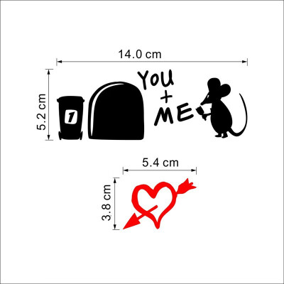 

Wall Sticker DIY Rats Mouse Horror Wall Sticker Decal Home Decor Floor Bedroom Decor Kitchen Kids