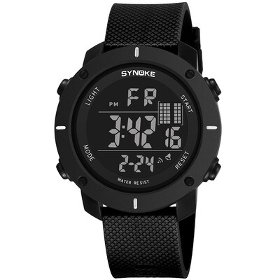 

SYNOKE Male Sport Watch Electronic LED Digital Wrist Watches Stopwatch Alarm Luminous Water Resistant For Men Clock
