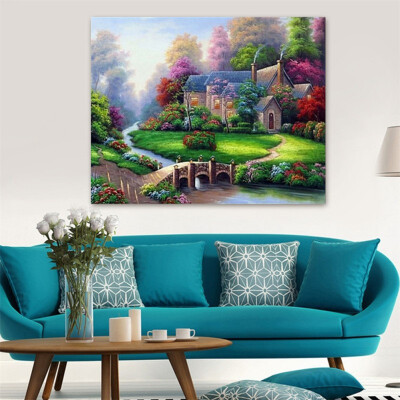 

DIY Diamond Painting Villa Cabin Round Diamond Embroidered Cross Stitch Crystal Diamond Painting 3040