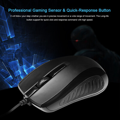 

Kingangjia JM-600 3-Button USB Optical Wired Mouse with 5-Foot Cord Compatible with Windows 7810XP MacOS
