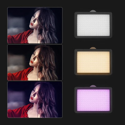 

Andoer LED Video Light Kit include 2pcs W160 5600K Mono-Color Dimmable LED Video Light6pcs Color Filters2pcs Max 72cm Light Sta