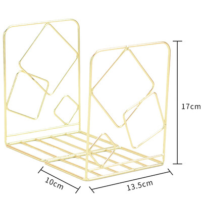 

2Pcs Pair Creative Shape Metal Bookends Book Support Stand Desk Organizer for Office School&Home