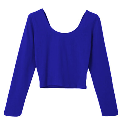 

Women Clothing Fashion Basic Club Daily Fall Long Sleeve T-Shirt Short Sexy Crew Neck Crop Tops Tight
