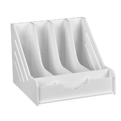 

Book Magazine Holder Desk Organizer Stationery Storage Stand Shelf Rack Desktop File Rack Storage Artifact Multi-layer Large Capac