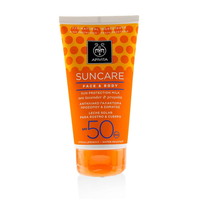 

APIVITA - Suncare Face & Body Sun Protection Milk SPF 50 With Sea Lavender & Propolis 150ml5oz