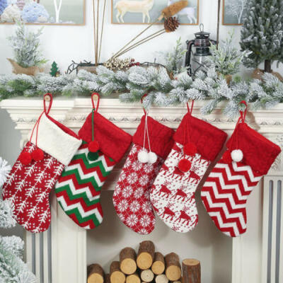 

Christmas Stocking Socks Ornament Xmas Tree Party Hanging Gift Candy Bags Decor