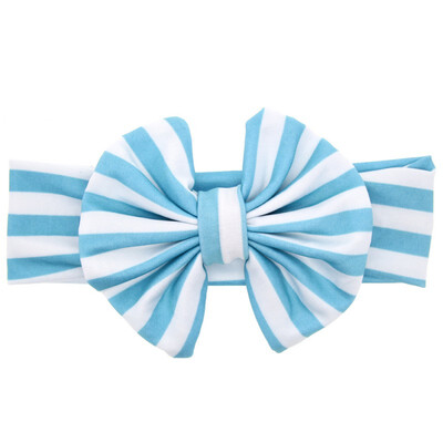 

New Fashion Babys Stripes Bow Rabbit Ears Hair Ring Headband Baby Hair Accessories Cotton Beautiful Headband
