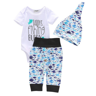 

Cute Baby Girl Sets Short Sleeve Letter Print Romper Tops Floral Trousers Set With Headband Casual Outfits