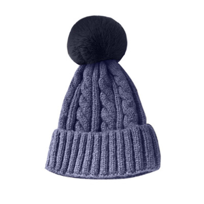 

Winter Warm Fashion Stylish Kids Mom Cotton Family Matching Outfit Knitting Beanies Hats Knitted Wool Cap