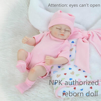 

26cm NPK Authorized Lifelike Realistic Reborn Doll Silicone Vinyl Body Baby Dollseyes can not open