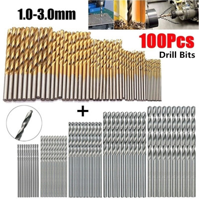 

50pcs100 Pcs Twist Drill Bit Set Saw Set HSS High Steel Titanium Coated Drill Woodworking Tool 1152253mm