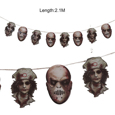

Household Halloween Decoration Pull Flag Horror Biochemical Crisis Pull Flag Festive Party Supplies