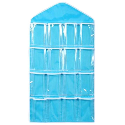 

New Pratical 16 Grid Underwear Bras Socks Ties Shoes Storage Bag Clothing Organizer Box Hanging Bags
