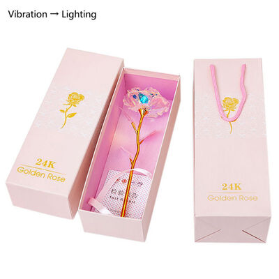 

Dropshipping 24K Foil Plated Gold Rose Flowers With Gift Box For Women Girl Wedding Decor Valentines Day Gift Christmas Present