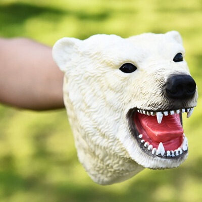 

Tailored Animal Hand Puppets Role Play Realistic Animal Head Gloves Soft Toy for Children