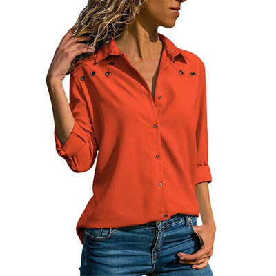 

2019 Autumn Women Blouse Office Lady Shirt Female Blouse Tops Long Sleeve Casual Turn-down Collar Female Loose Blouses