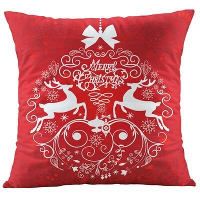 

Tailored Happy Christmas Pillow Cases Sofa Cushion Cover Home Decor Pillow Case