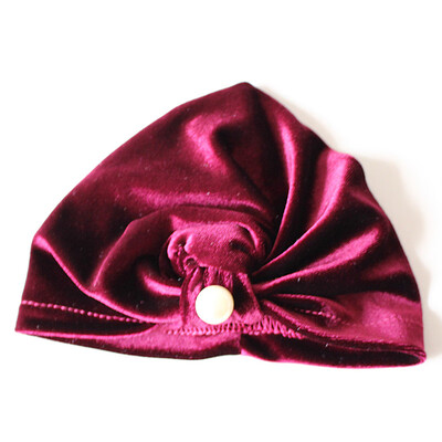 

Baby Girls Cap Solid Fitted Baby Hat With knotted pearl For Kids Newborn Girl