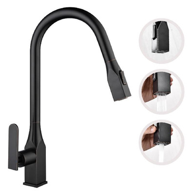 

Pull Out Kitchen Faucets With 2 Spray Modes Single-Handle High-Arc 360°Swivel Rotatable Pull Down Bathroom Sink Sprayer Faucets Ce