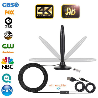 

Amplified HD Digital TV Antenna Long 120 Miles Range Support 4K 1080P UHF VHF Free View Local ChannelsAmplifier Signal Booster