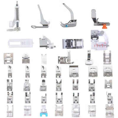 

52pcs Multifunctional Presser Feet Parts Set Edge Joining Rolled Hem Curling Presser Foot Sewing Machine Accessories Kit