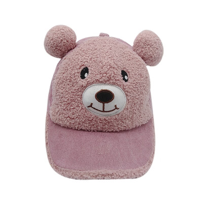 

Spring Autumn Korean Version Cotton Kids Boys Girls Cap 5 Colors Cute Bear Shape Peaked Cap Baseball Cap