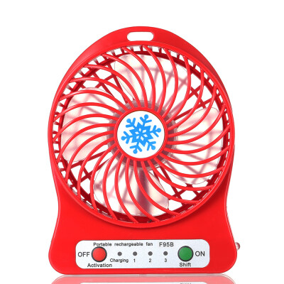 

Portable Rechargeable LED Light Fan Mini Desk USB Charging Air Cooler 3 Mode Speed Regulation LED Lighting Function Cooling Orang