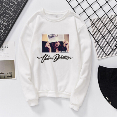 

Unisex Sweatshirts Autumn Winter New Plus Velvet Loose Couples Capless Printing Of Round Neck Clothes Sweatshirts