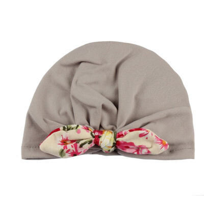 

Print Flowers Baby Girl Hat with Bow Candy Color Baby Turban Cap for Girls Elastic Infant Accessories Newborn photography props