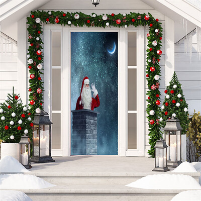 

Tailored 3D Christmas Living Room Door Wall Decoration Mural Christmas Decoration