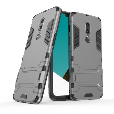 

Goowiiz Phone Case For OnePlus 55T6 Armor PCTPU Silicone Hard Bracket Double Protection