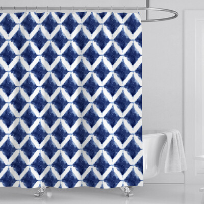 

Gobestart New Waterproof Shower Curtain with 12 Hooks 3D Printed Bathroom Polyester