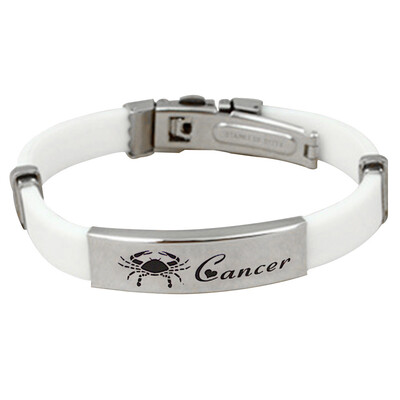 

Personality 12 Constellations Stainless Steel Buckle Leather Bracelet Fashion Wild Unisex Adjustable Bracelet Jewelry Hot Gift