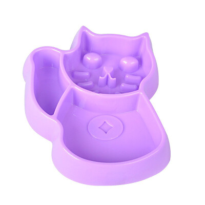 

Cute Cat Shape Pet Food Bowls Anti-Skid Pet Bowls Plastic Cat Puppy Water Bowls Durable Dog Cat Feeders