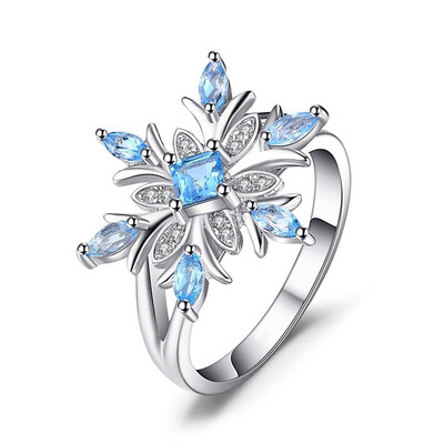 

Wild Fashion Zircon Light Blue Ring For Women Ladies Jewelry Gifts Wedding