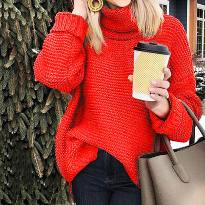 

Tailored Womens Fashion OL Commuting Pure Color Fashion Easy Knitted Loose Sweaters