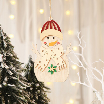 

Gobestart Christmas Decorations Wooden Pendants Small Ornaments Hanging Dress Up