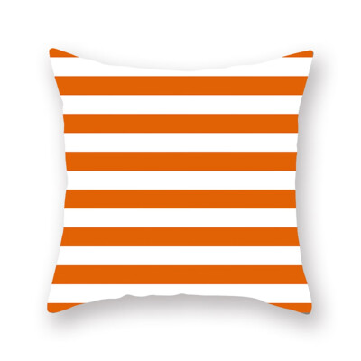 

Halloween New Orange Pumpkin Geometric Pillow Case Waist Cushion Cover Pillowcase Home Decor