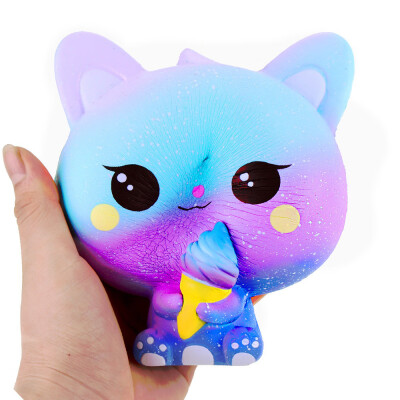 

〖Follure〗Squishy Galaxy Cat Scented Charm Slow Rising Squeeze Stress Reliever Toy