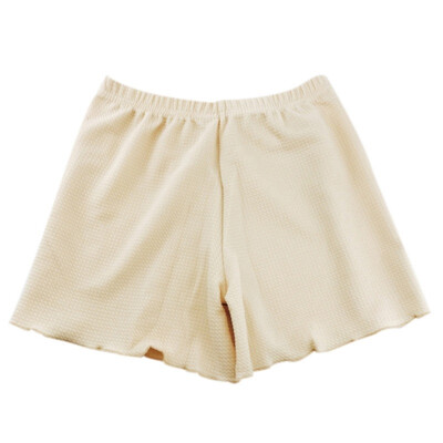 

Anti-lighting Small Curling Side Women Short Solid Color Stretchy Ultra Thin Athletic Shorts