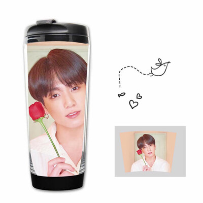 

Kunandroc KPOP BTS Bangtan Boys Map of The Soul Persona Stainless Steel Water Drinking Bottle Curve Cup 12oz